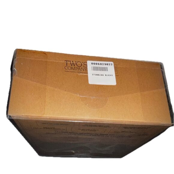 Two's Company Classic Drinking Game Stumbling Blocks Shot Glasses & Wood Blocks - Picture 3 of 3